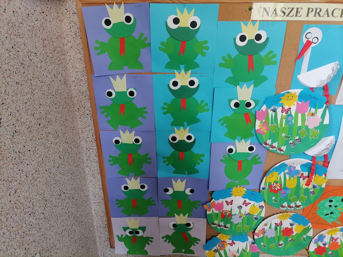 Prace przedszkolaków - żaby